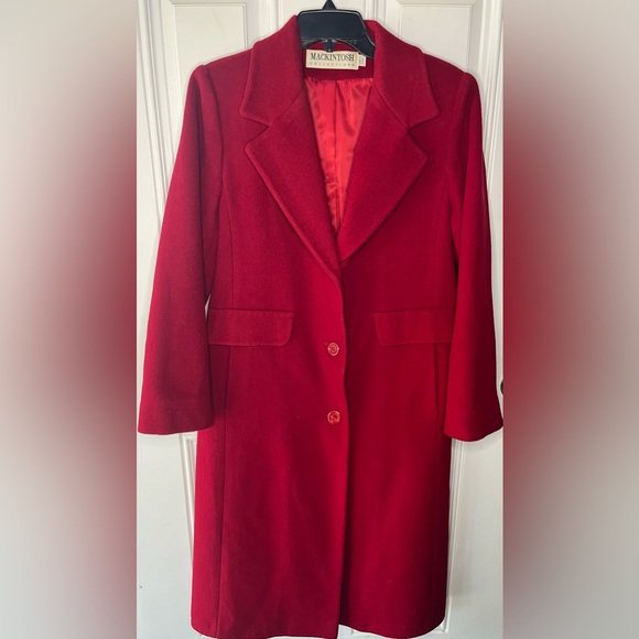 Mackintosh Jackets & Blazers - VTG Mackintosh Collection wool cashmere blend trench coat in red small women’s